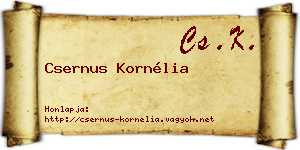 Csernus Kornélia névjegykártya