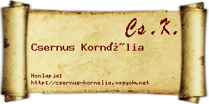 Csernus Kornélia névjegykártya