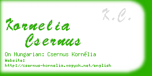 kornelia csernus business card